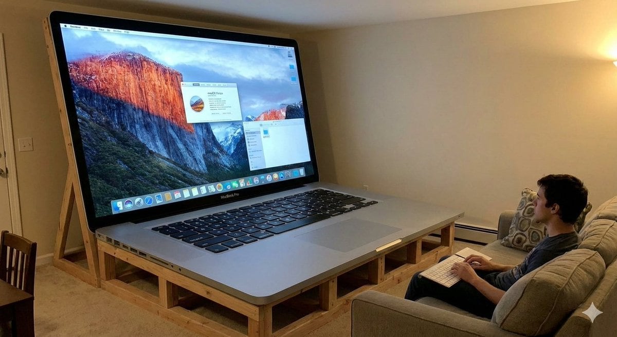 Generate a 100-inch MacBook image - AI Generated AI Art Style Image Example