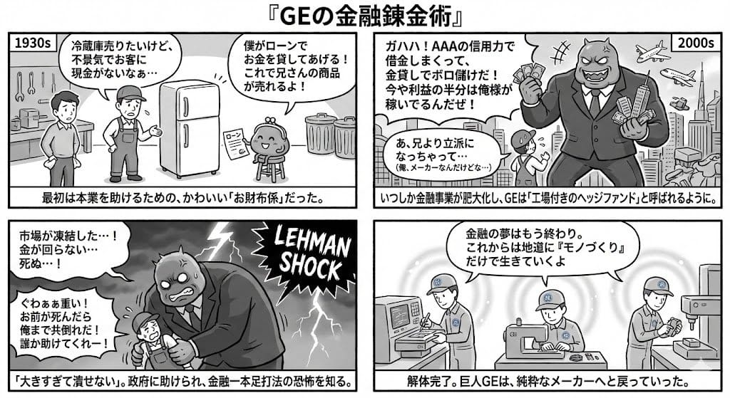 Generating 4-Panel Manga on GE's Financial History