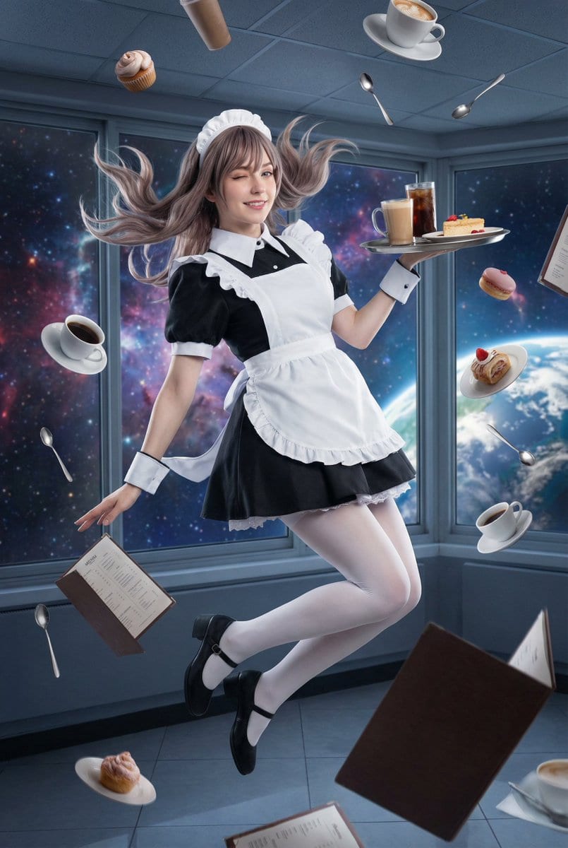 Generating a 'Zero-Gravity Maid' Image