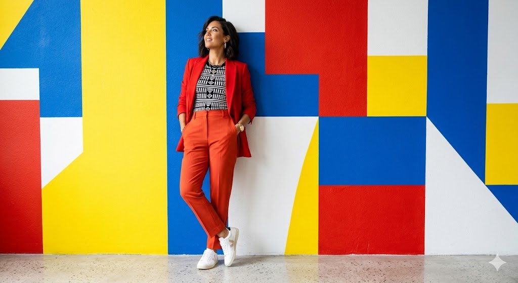 Preview image for Geometric Abstract Fashion Editorial prompt