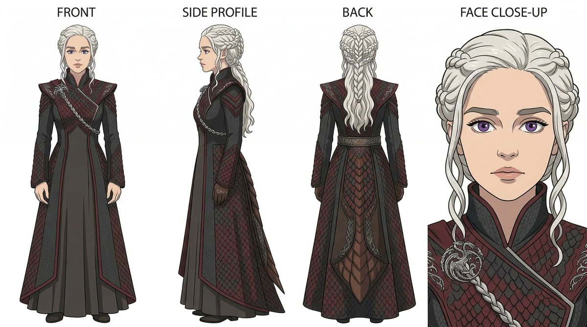 Ghibli x Game of Thrones Character Prompts