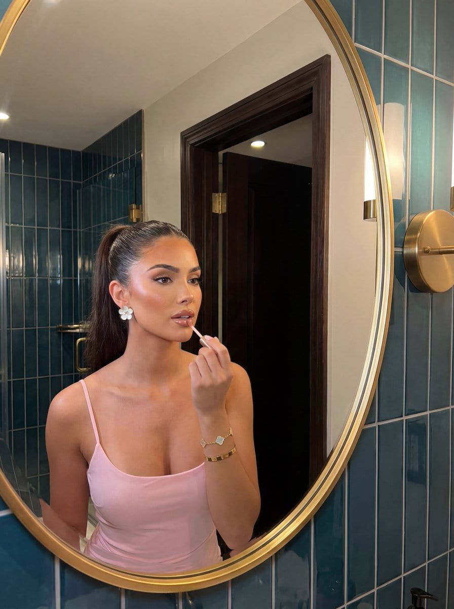 Glamorous Mirror Reflection Photo Prompt