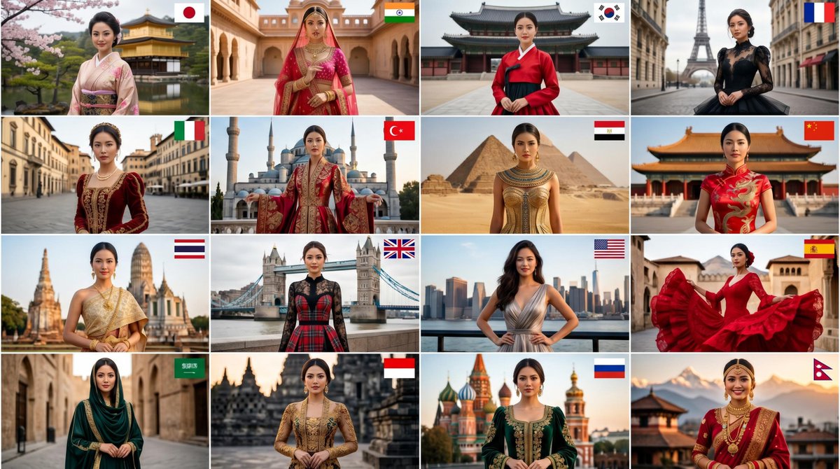 Preview image for Global High-Fashion Couture Collage prompt