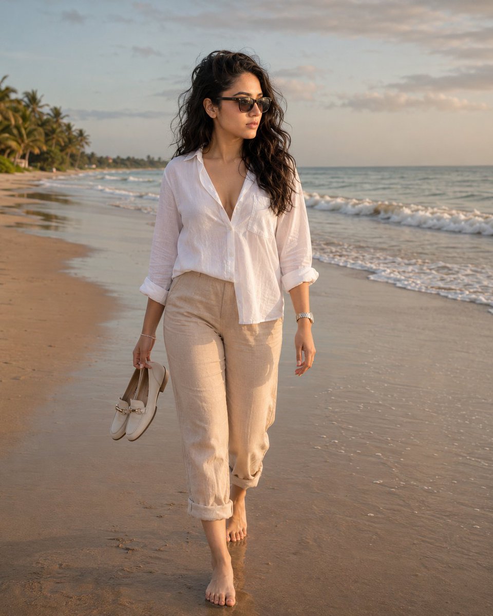 Preview image for Golden Hour Beach Walk prompt