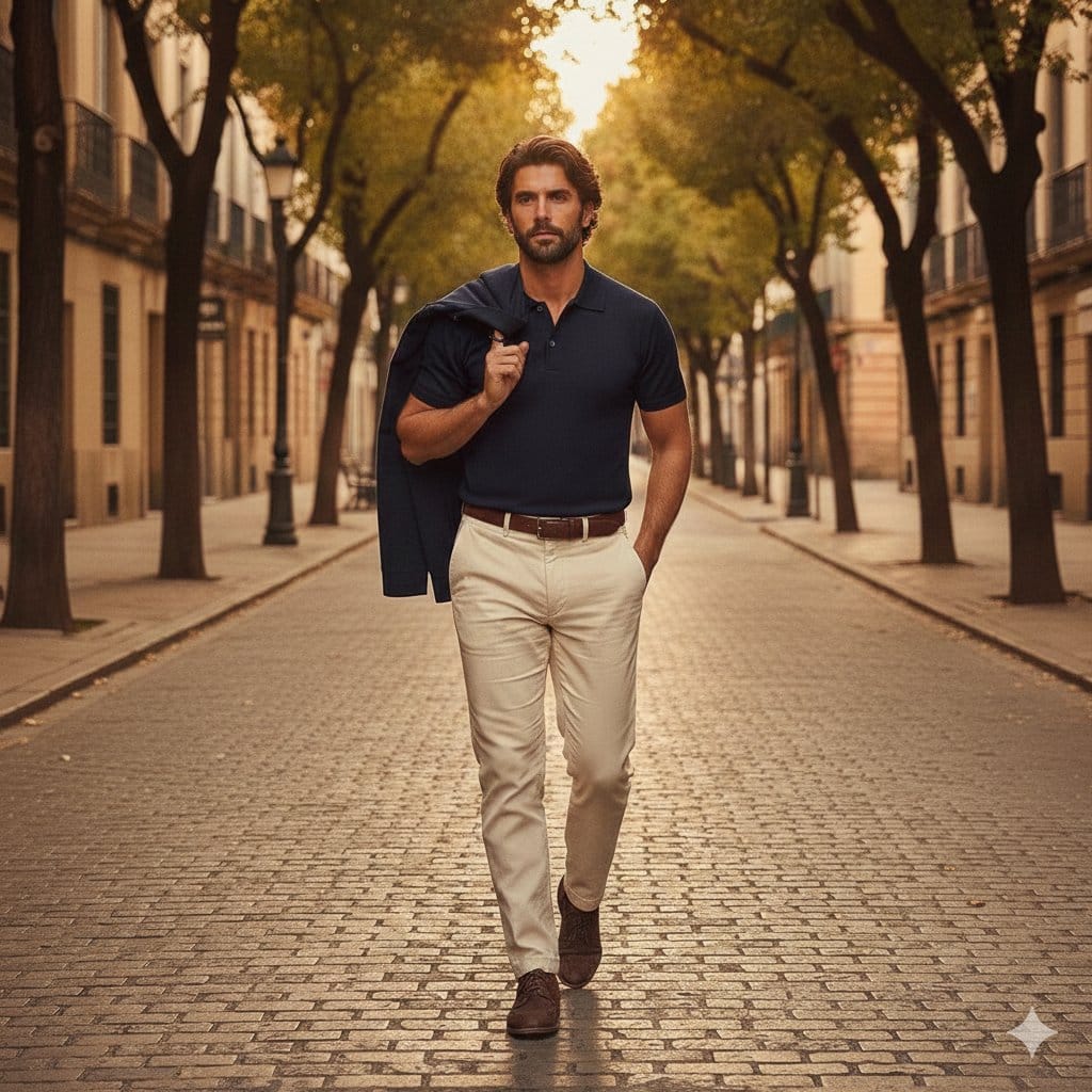 Golden hour European street fashion portrait prompt - AI提示词