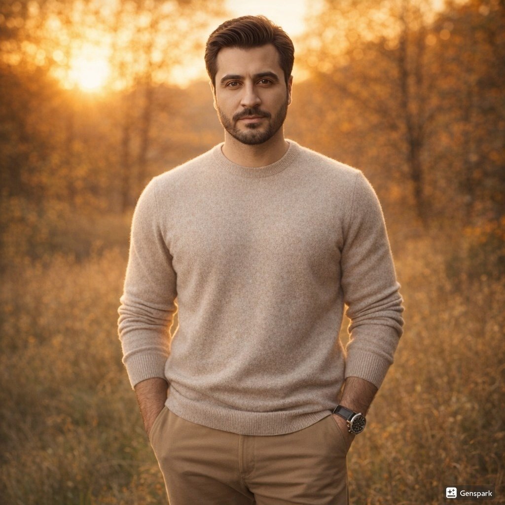 Preview image for Golden Hour Fashion Portrait of a South Asian Man prompt
