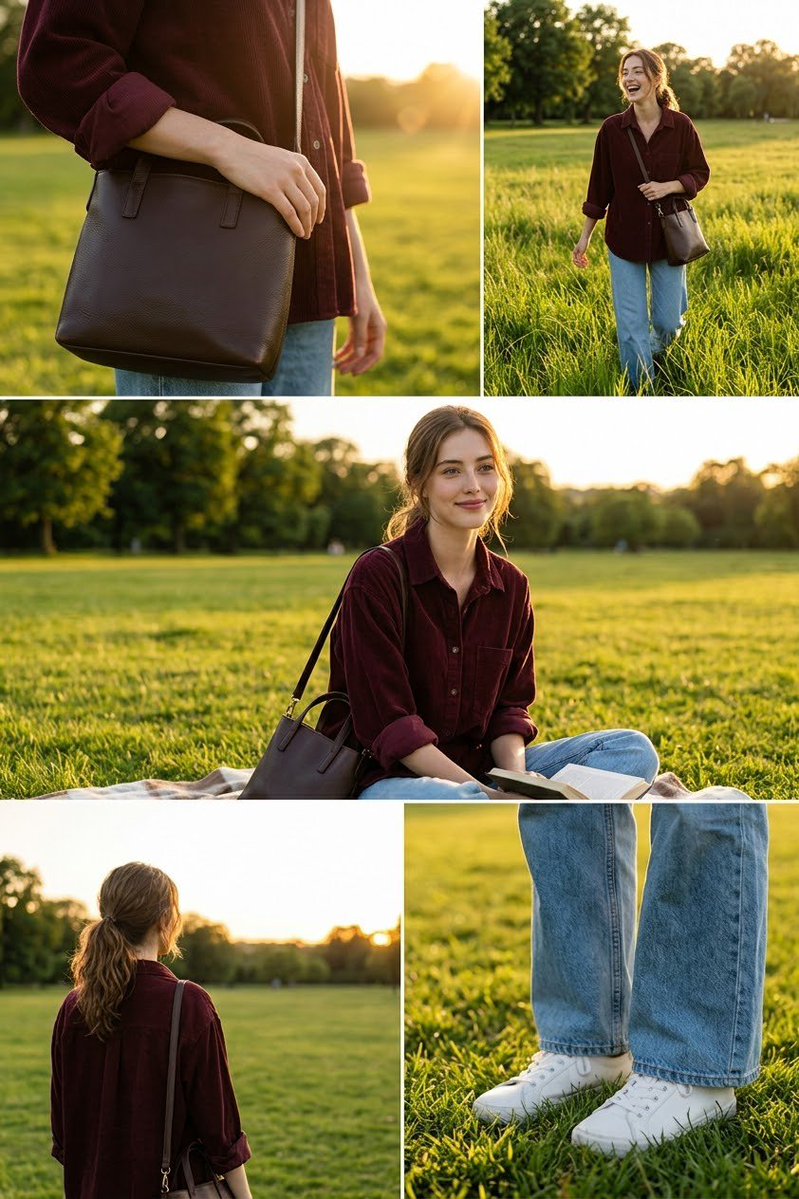 Preview image for Golden Hour Lifestyle Fashion Collage prompt