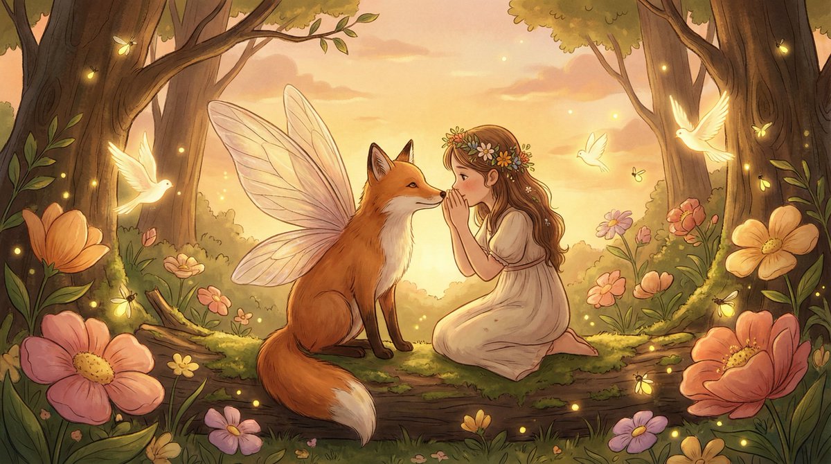 Preview image for Golden Hour Storybook Rendering Template prompt
