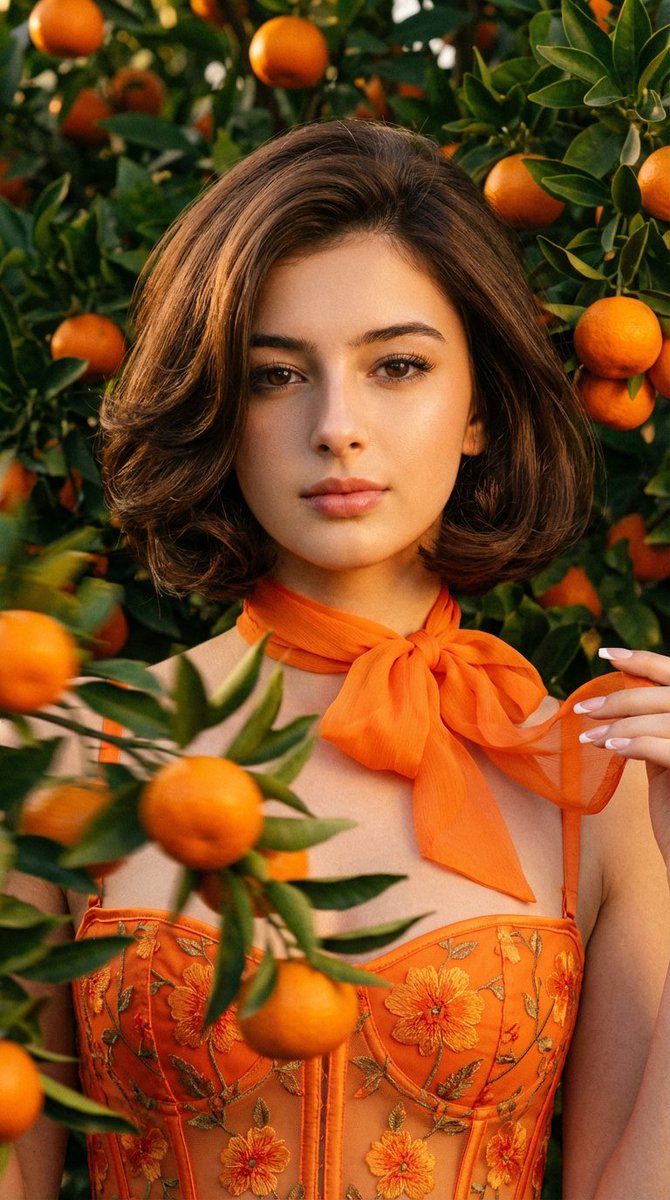 Preview image for Golden Hour Tangerine Grove prompt