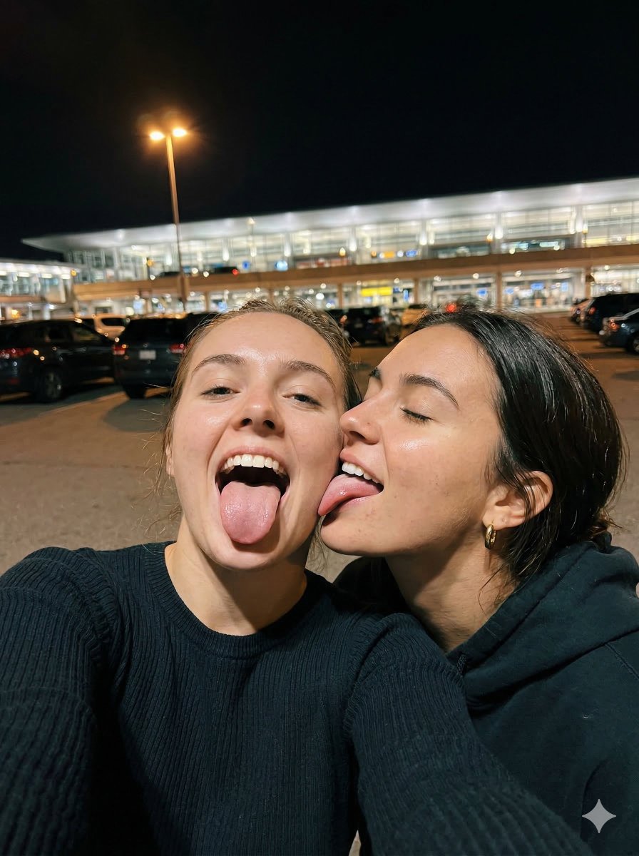 Goofy Nighttime Smartphone Selfie Prompt