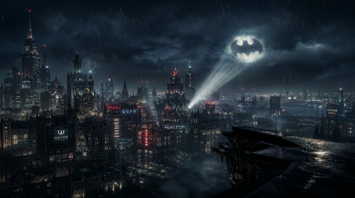 Preview image for Gotham City Night Background prompt