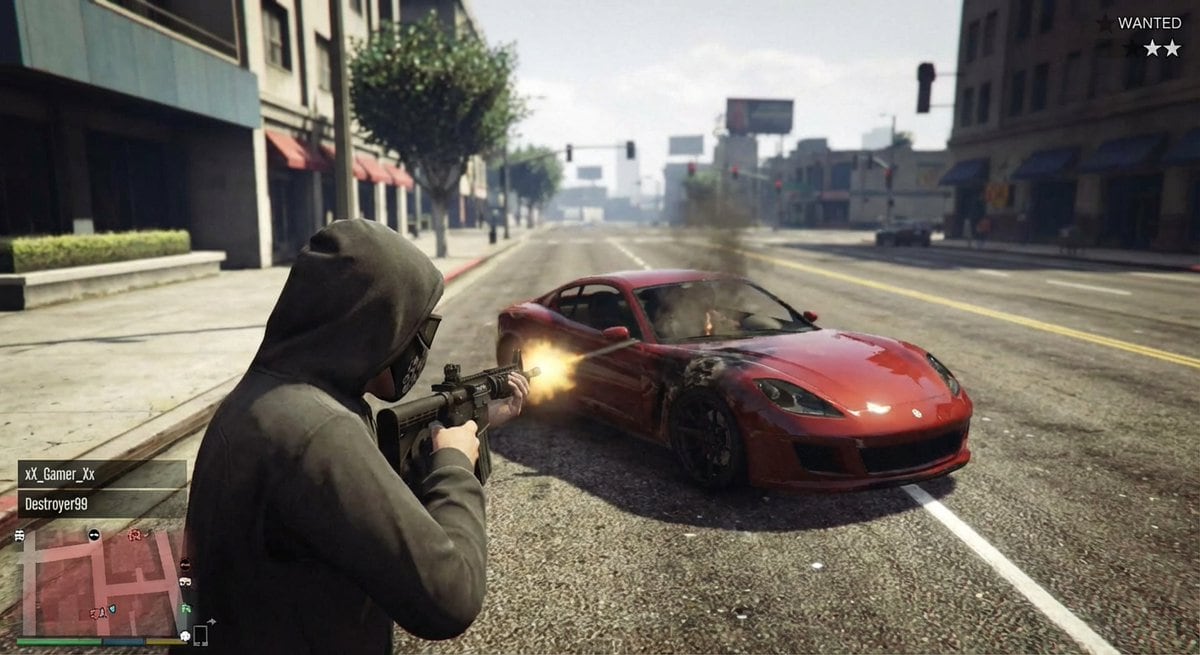 GTA 5 online action scene - AI Generated Character Style Image Example
