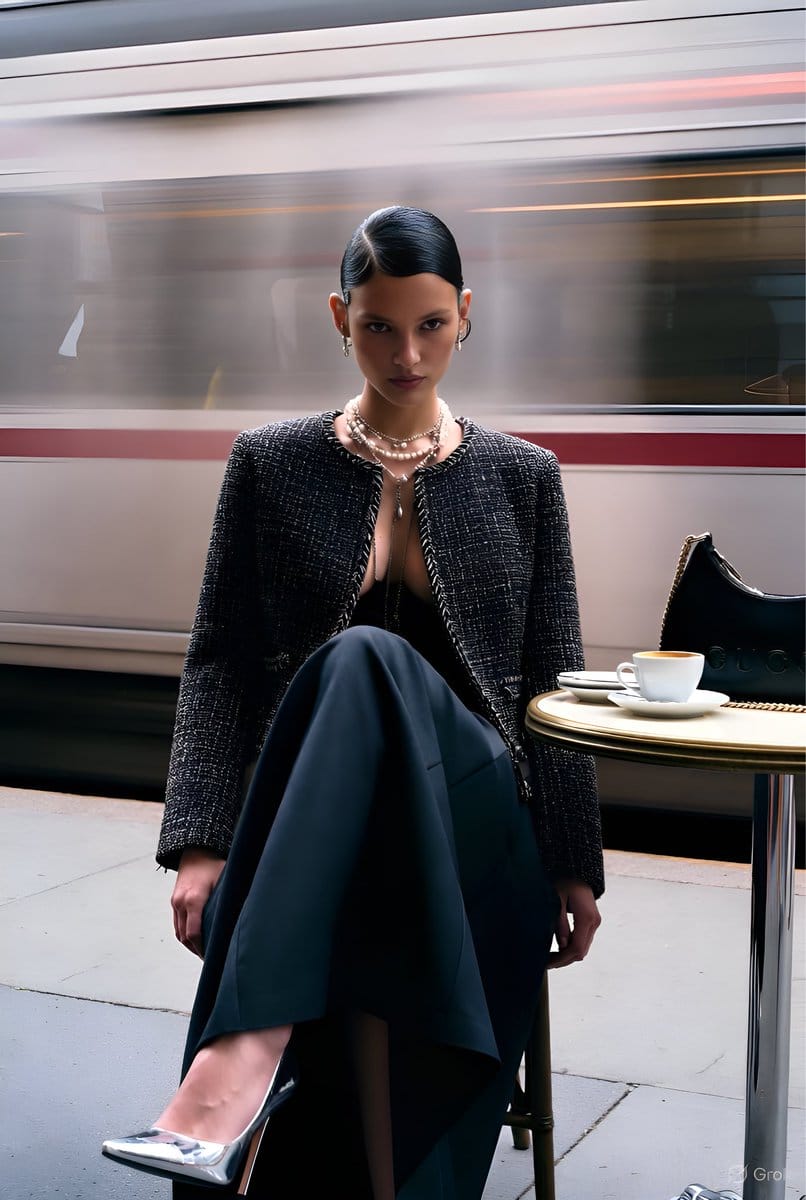 Gucci Campaign Subway Platform Fashion Prompt - AIプロンプト