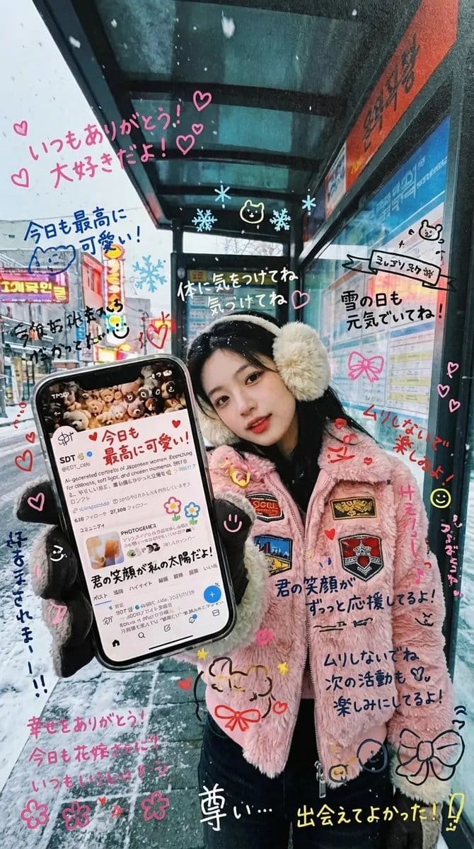 Handwritten Graffiti Message for Favorite Idol - AI Generated AI Art Style Image Example