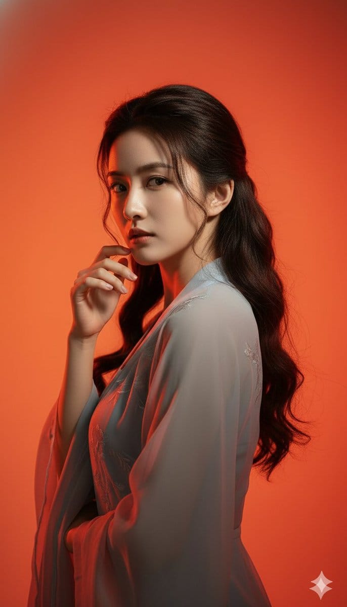Heroic Dramatic Studio Portrait Prompt (Chinese Style) - AI Generated Character Style Image