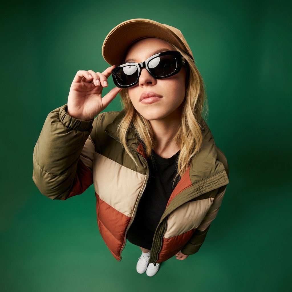 Preview image for High-Angle Editorial Fashion Portrait prompt