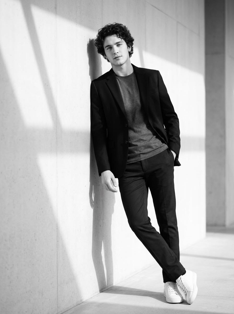 Preview image for High-Contrast Black and White Cinematic Portrait prompt