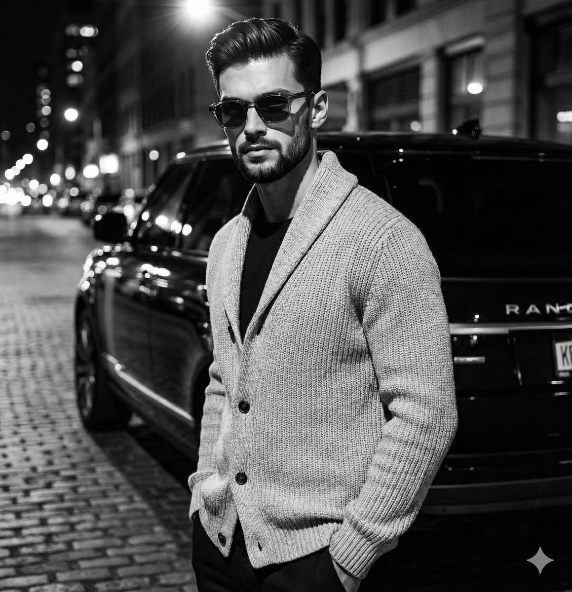 Preview image for High-Contrast Black and White Fashion Editorial prompt