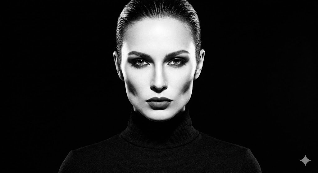 Preview image for High-Contrast Fashion Studio Portrait prompt