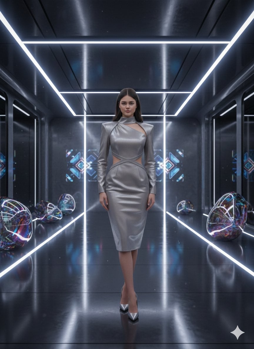 High-Fashion Futuristic Chic Portrait