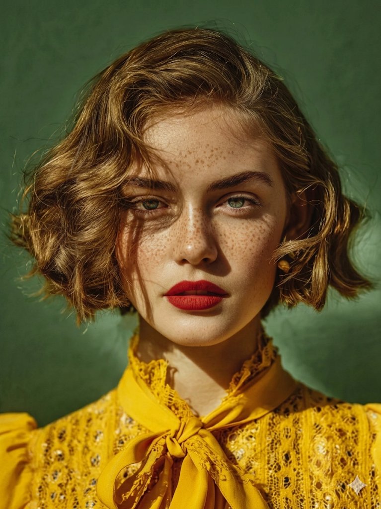 Preview image for High-Fashion Magazine Cover Portrait prompt