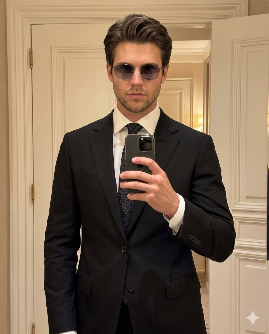 Preview image for High-Fashion Mirror Selfie Identity Reference prompt