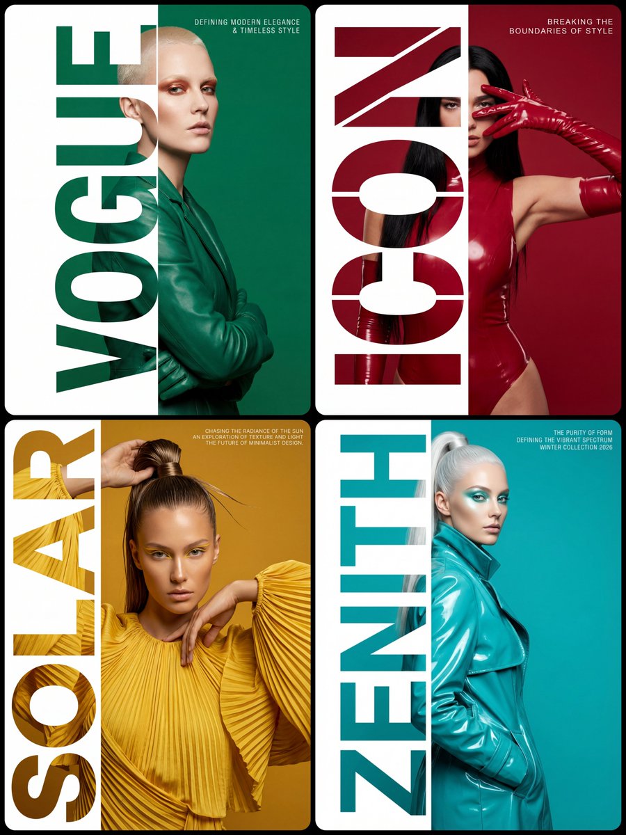 Preview image for High-Fashion Typography Poster Template prompt