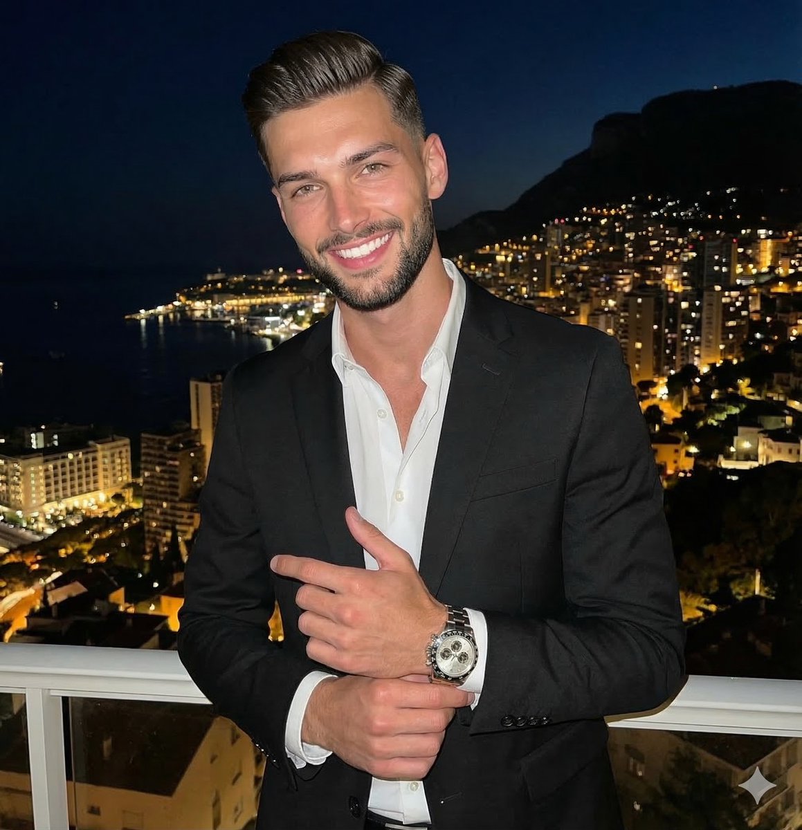 Preview image for High Contrast Night Portrait with Flash and City Lights prompt