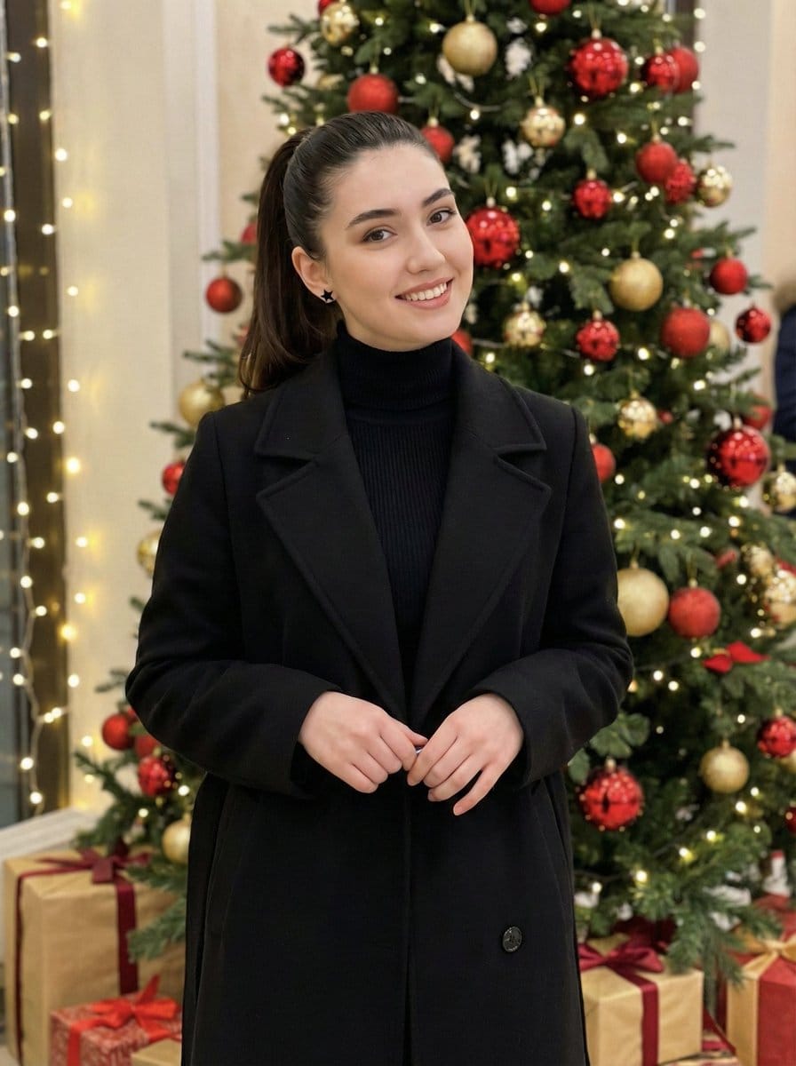 Holiday Elegance Portrait with Face Reference - Промпт ИИ