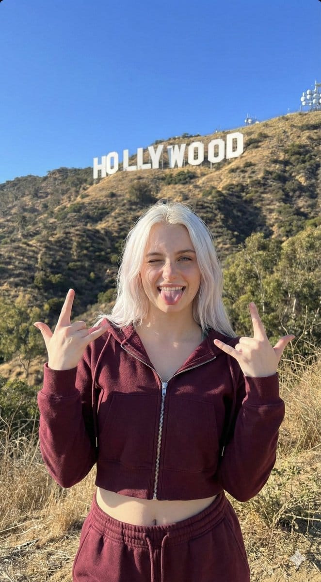 Hollywood Hills Influencer Lifestyle Photo - AI Generated Realistic Style Image Example