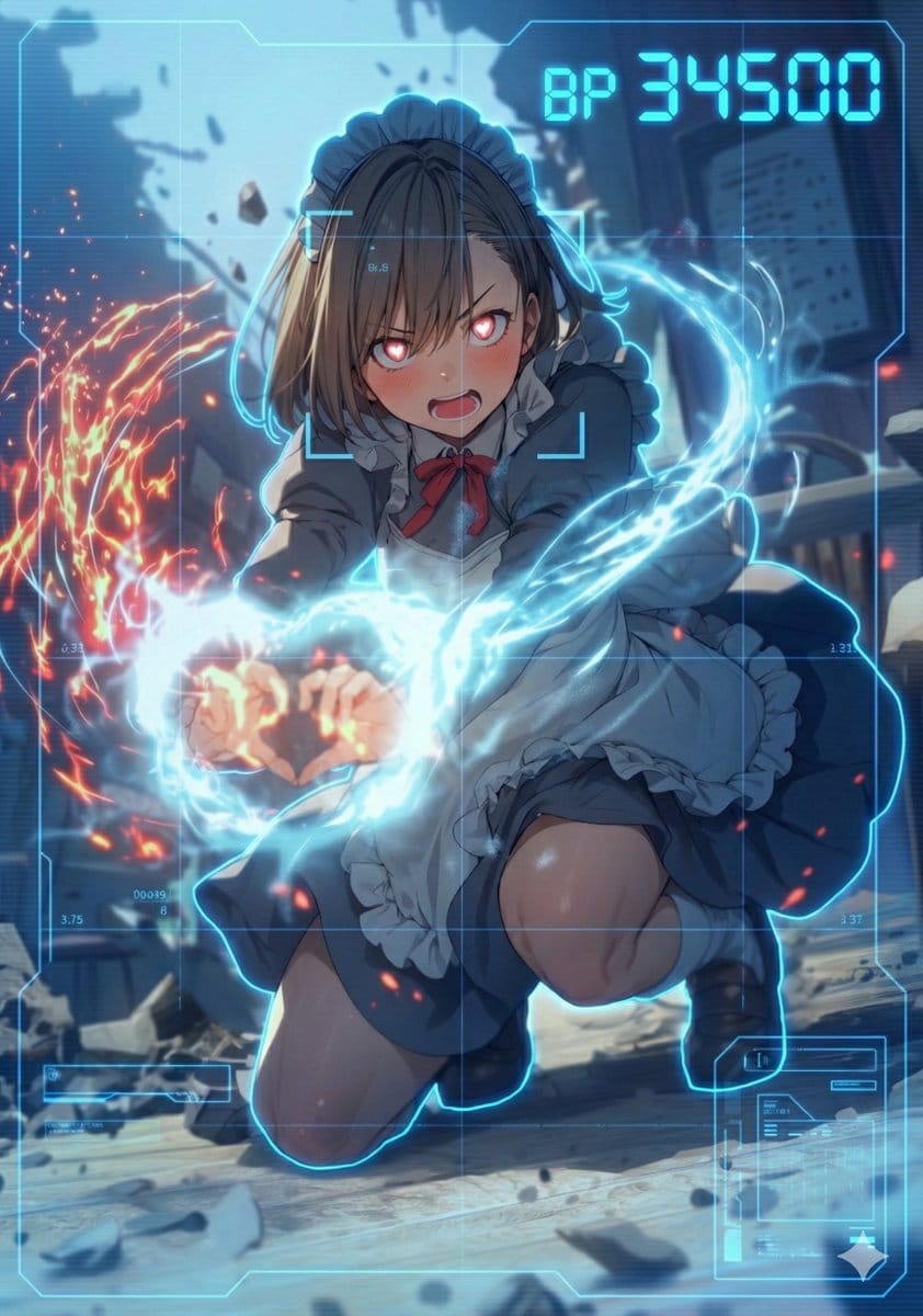 HUD battle power overlay for any character image - Prompt IA