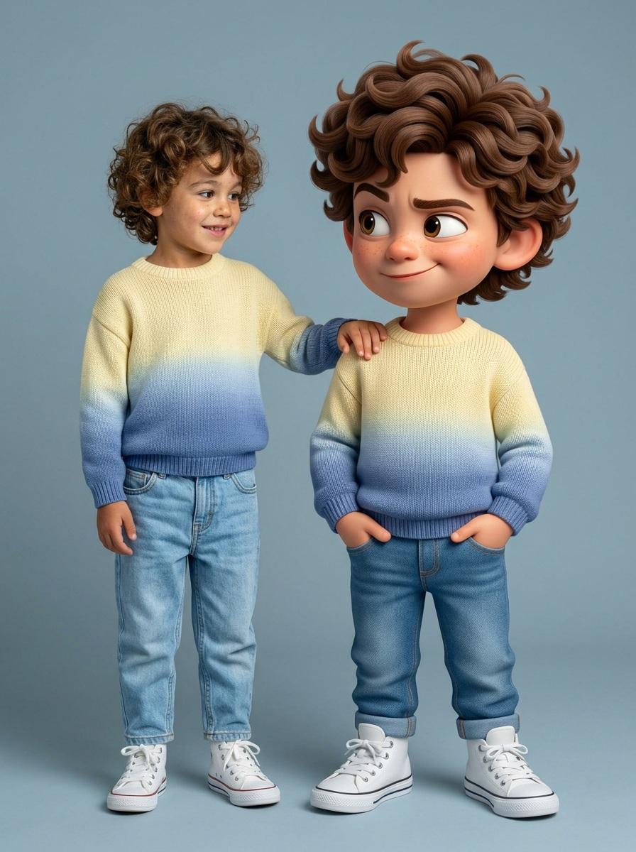 Preview image for Human and Pixar Character Duplication Prompt prompt