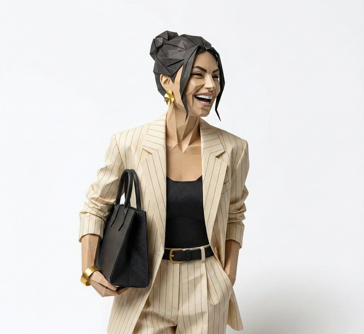 Hyper-Detailed Origami Portrait Sculpture - KI-Prompt