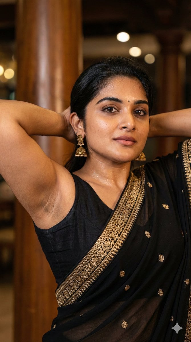 Hyper-Detailed Saree Portrait with Anatomical Realism Prompt - AI提示词