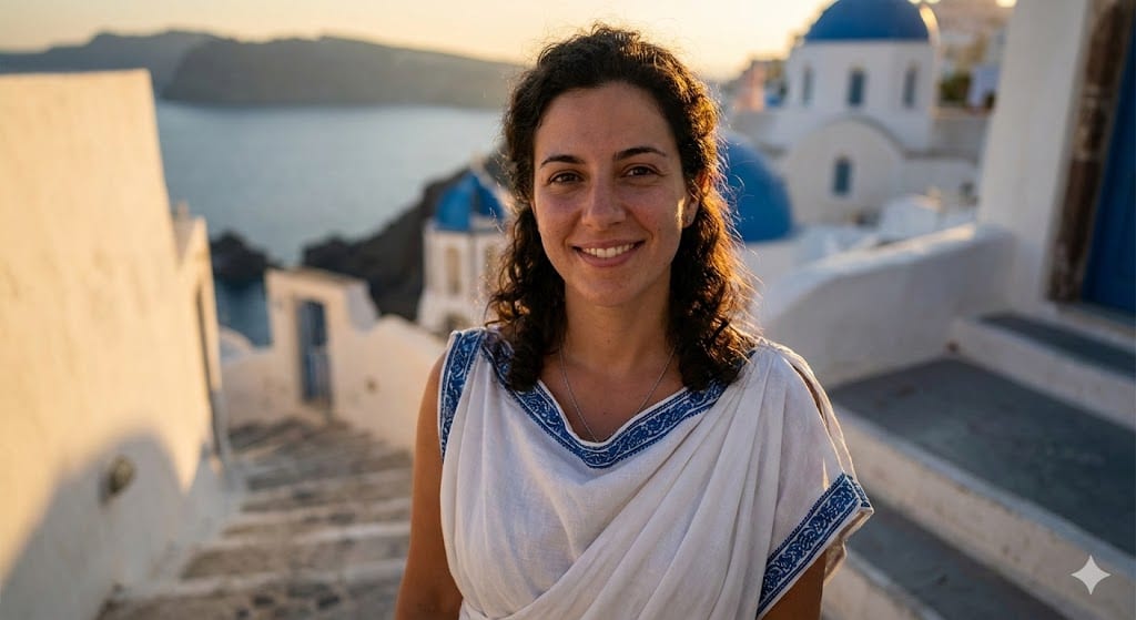 Hyper-Photorealistic Greek Portrait Prompt (Golden Hour) - AI提示詞