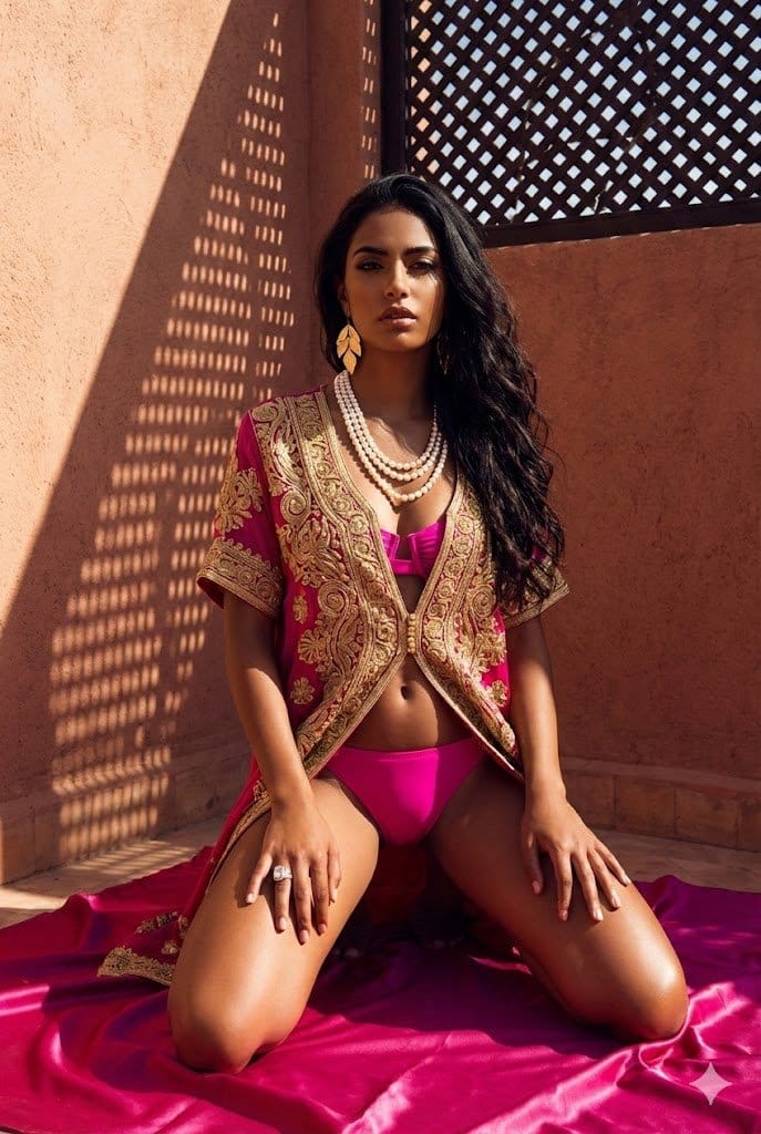 Hyper-Photorealistic High-Fashion Editorial in Marrakesh - AI 프롬프트
