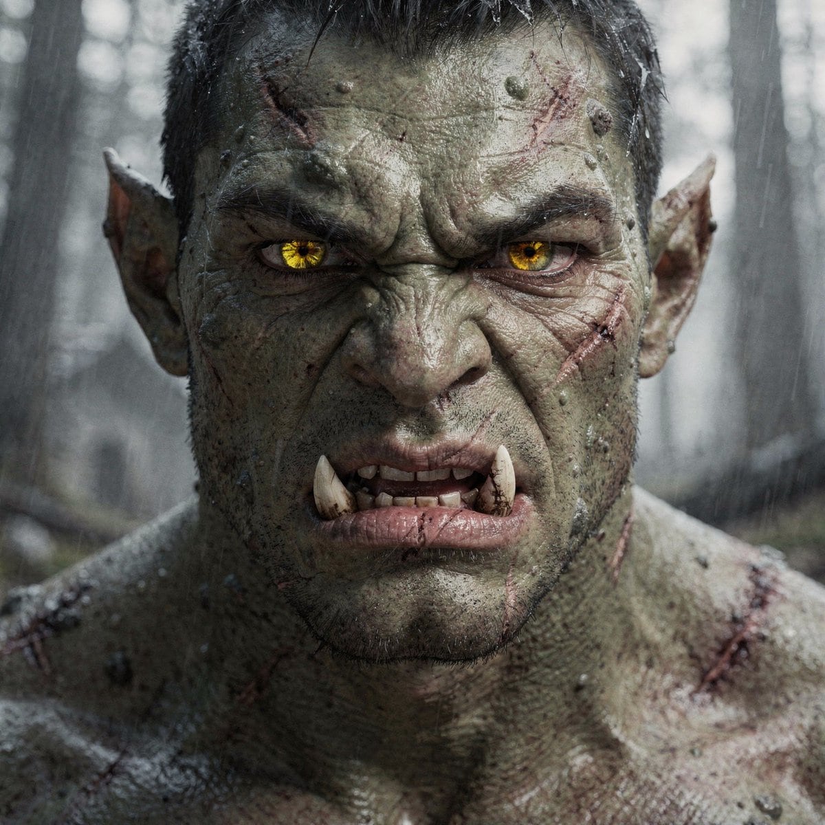 Hyper-Real Orc Realism Test Prompt - AI Generated Character Style Image Example
