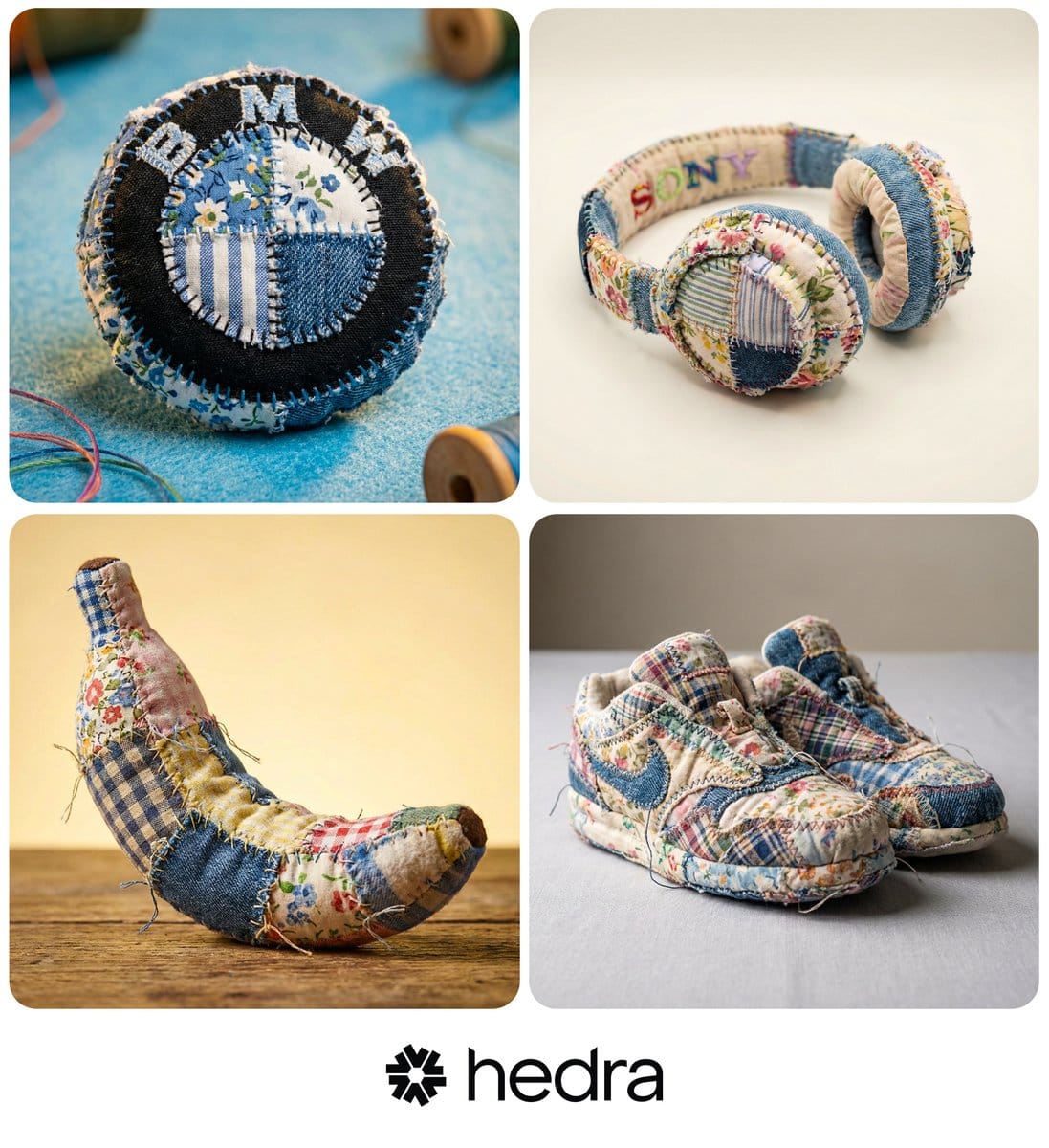 Hyper-realistic Patchwork Amigurumi Product Photo Prompt - AI Generated Realistic Style Image Example