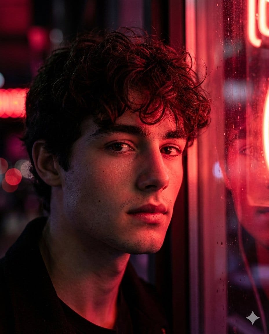 Hyper-Realistic Cinematic Neon Portrait Prompt - AI提示词