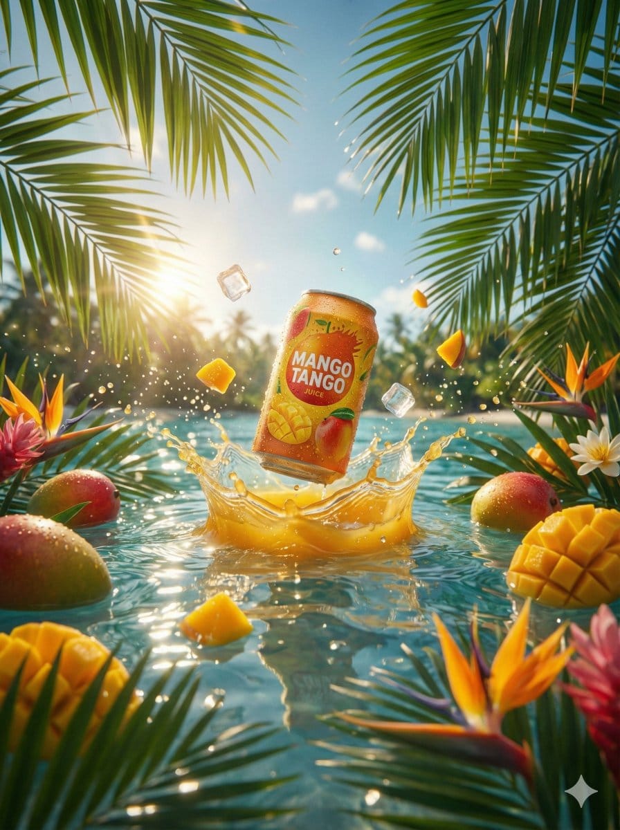 Hyper-Realistic Commercial Beverage Photography Prompt - AI提示詞