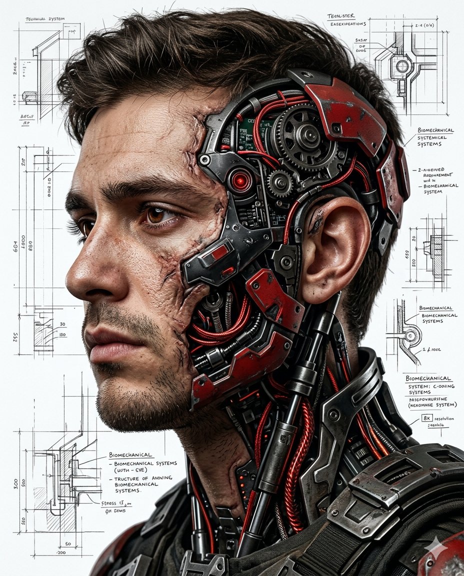 Preview image for Hyper-realistic Cyborg Side Profile prompt