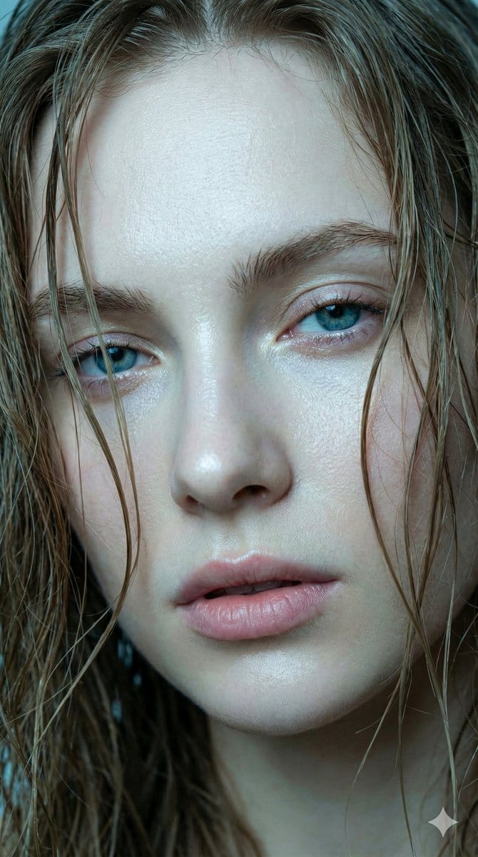 Hyper-realistic Extreme Close-up Portrait of a Young Woman - KI-Prompt