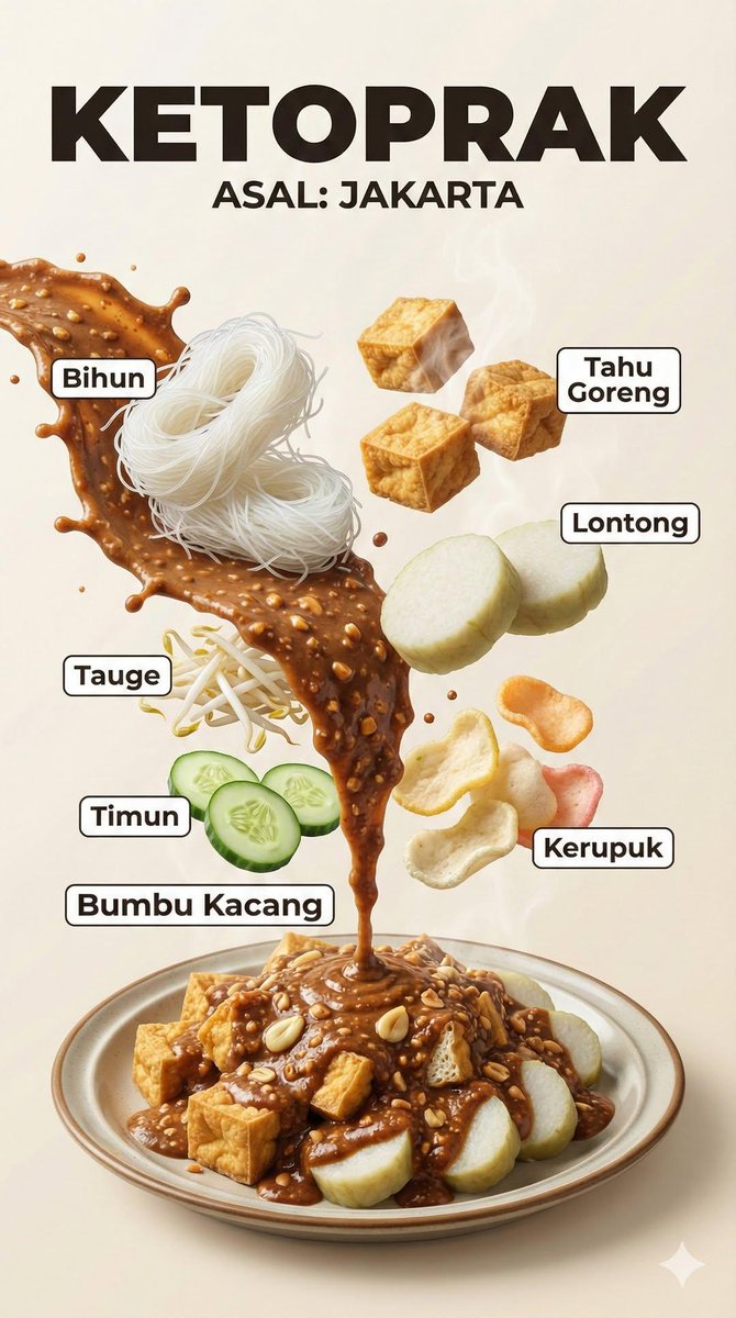 Preview image for Hyper-Realistic Indonesian Food Infographic Poster prompt