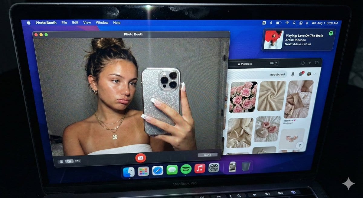 Hyper-realistic MacBook Screen POV Shot Prompt - AI Generated Realistic Style Image Example