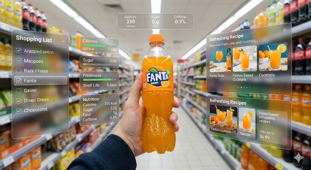 Hyper-Realistic Mixed Reality Fanta Ad Concept - AI 프롬프트