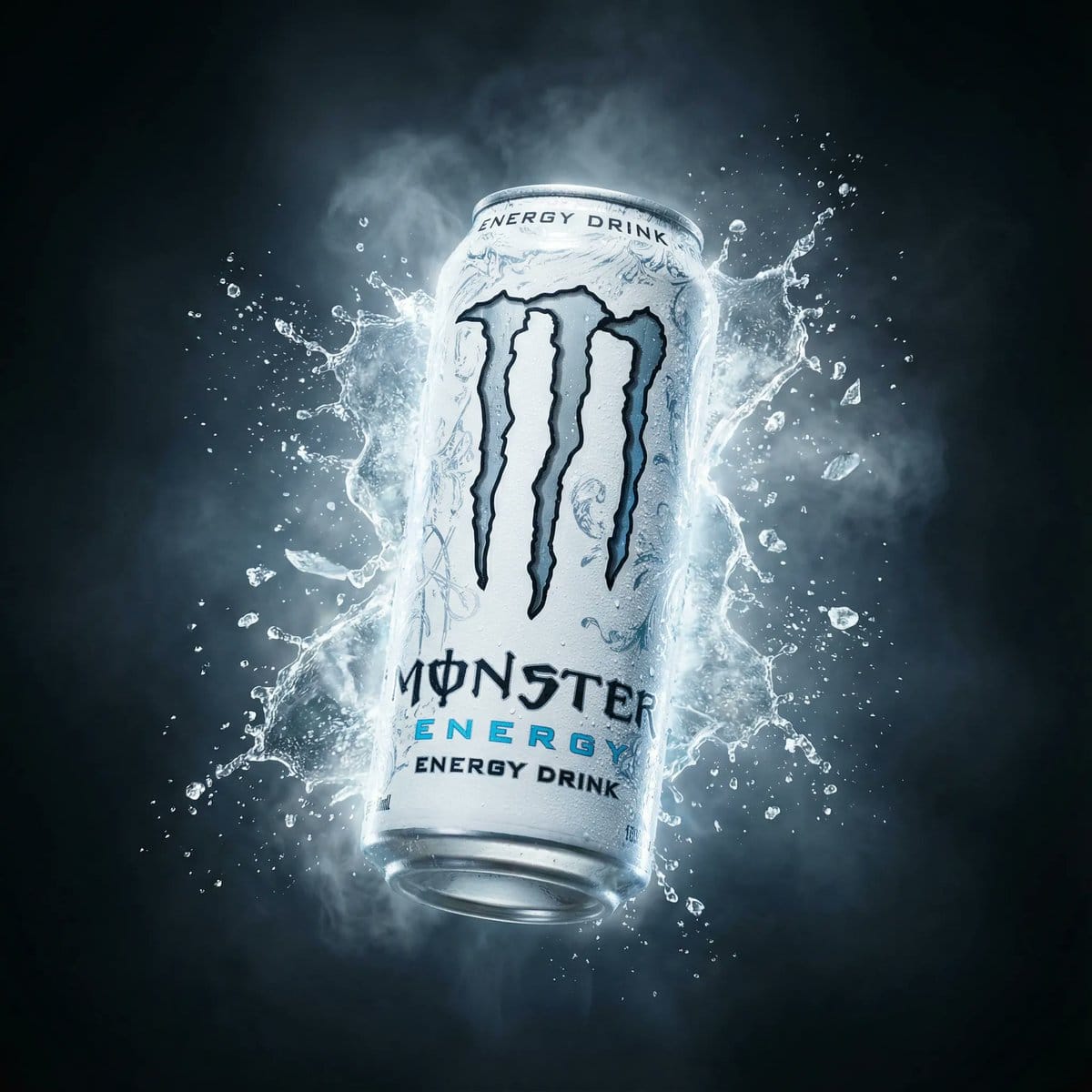 Hyper-Realistic Monster Energy Product Ad - AI Generated Realistic Style Image Example