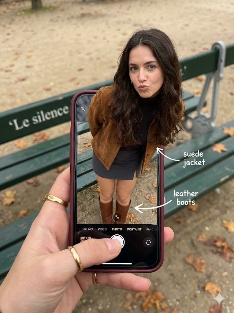 Hyper-Realistic Optical Illusion: Woman Emerging from Smartphone Screen - AIプロンプト