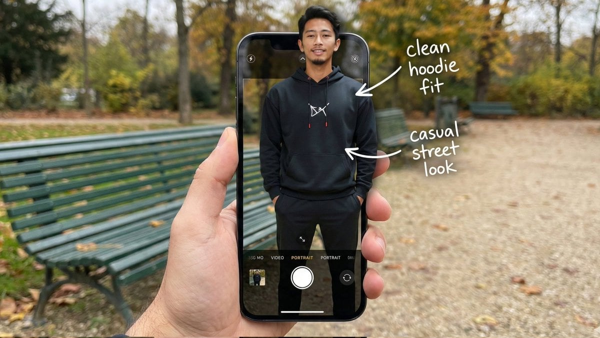 Hyper-Realistic POV Smartphone Pop-out Illusion in a Park - Prompt de IA