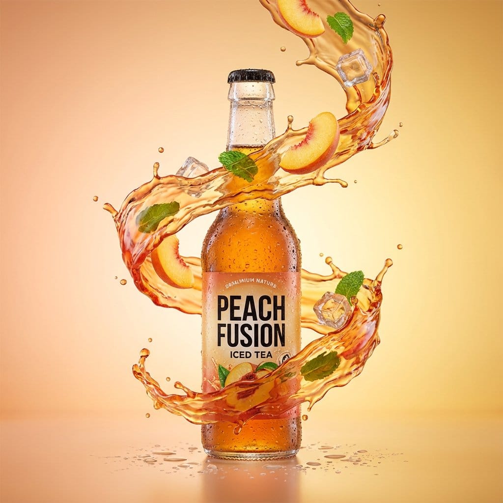 Hyper-Realistic Product Photography with Liquid Splash - AIプロンプト