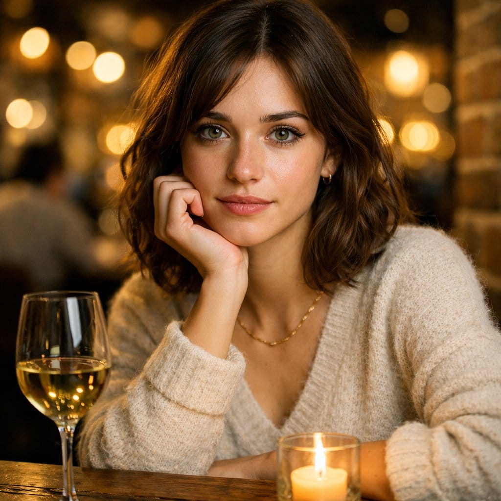 Hyper-Realistic Restaurant Portrait with Rembrandt Lighting - AI Prompt